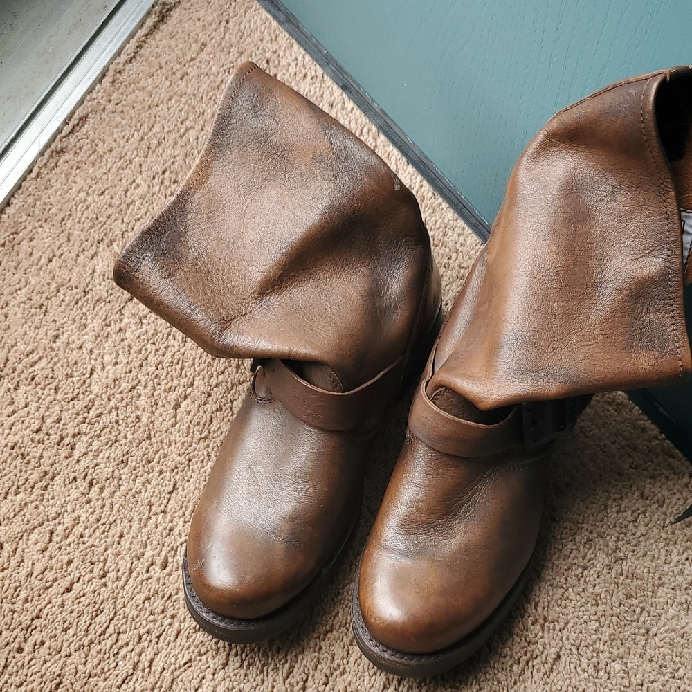 Frye Dark Brown Leather Boots